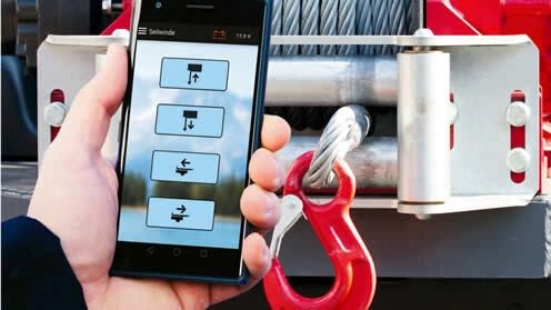 Draadloze lierbediening via smartphone