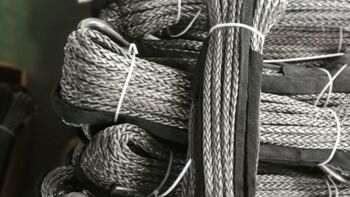 Synthetic winch rope met oog